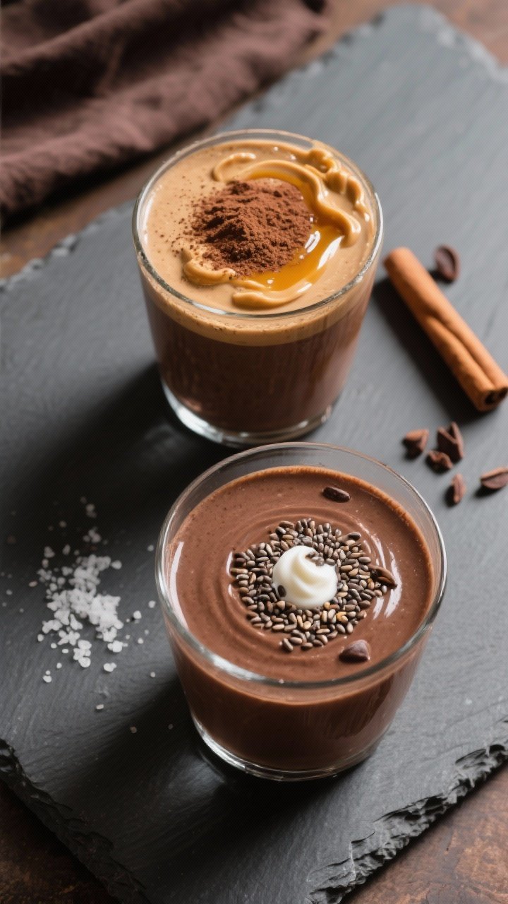 Final dish top view – styled, customizable finish: Overhead, restaurant-quality presentation of tw