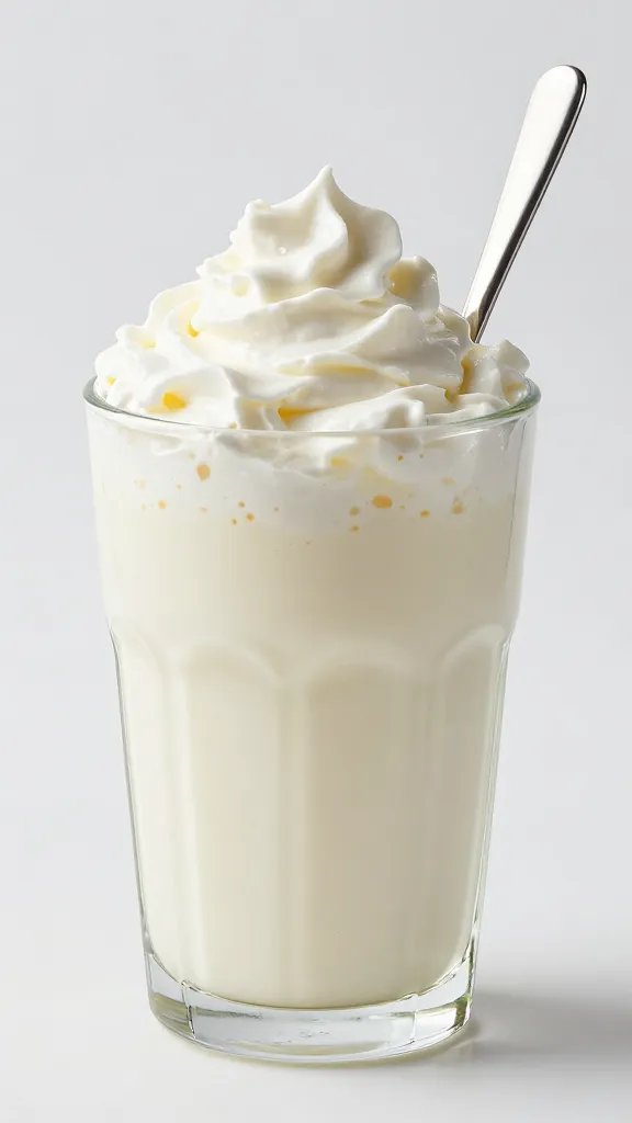 spoonful of whipped cream cheese for keto smoothie, studio light