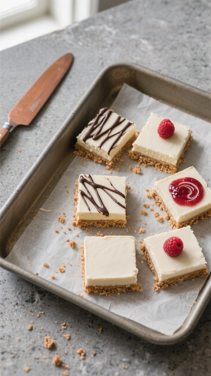 5-inch squares on parchment lifted from an 8x8 pan, showcasing clean edges from a hot-knife cut and