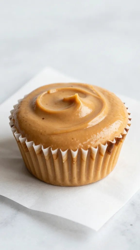 cross-section keto peanut butter coconut cup on parchment