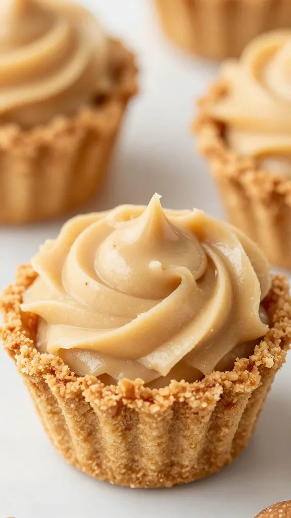 almond flour crust cup filled with silky peanut butter cream