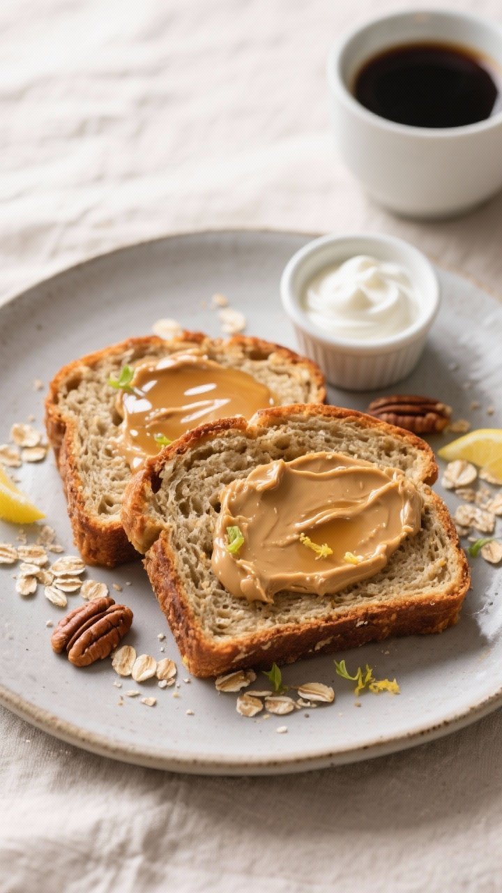 Final dish presentation: Restaurant-quality breakfast plate featuring two thick slices of Healthy Ap