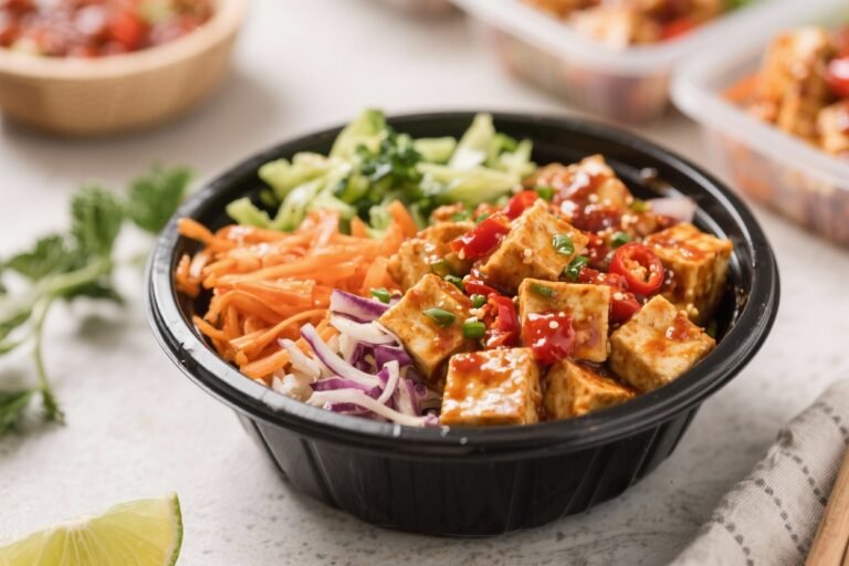 Sweet Chili Tofu Bowl Meal Prep Recipes (Under 400 Calories) That’ll Make Your Lunches Disappear