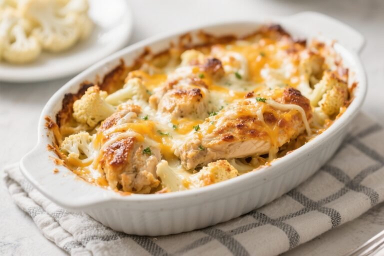 Cheesy Cauliflower Chicken Bake You’ll Love: The High-Protein, Low-Carb Crowd-Pleaser You Didn’t Know You Needed