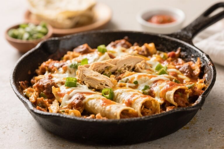 Easy Chicken Enchilada Skillet That Beats Takeout in 20 Minutes (and Uses One Pan!)