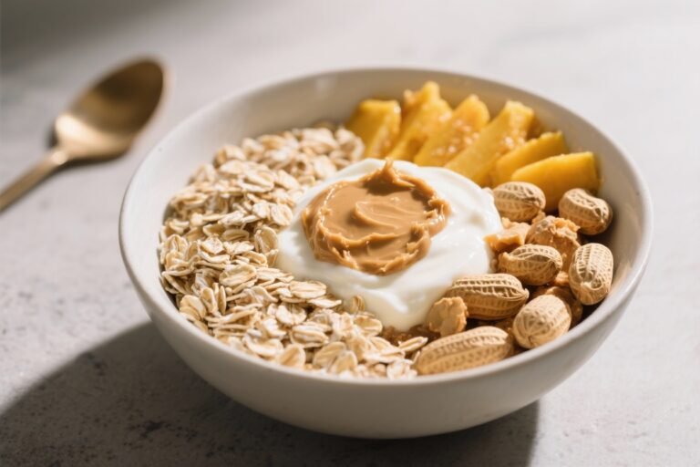 Sunrise Power Bowl with Yogurt, Oats, and Peanut Butter: The 5-Minute Breakfast That Eats Like a Cheat Meal