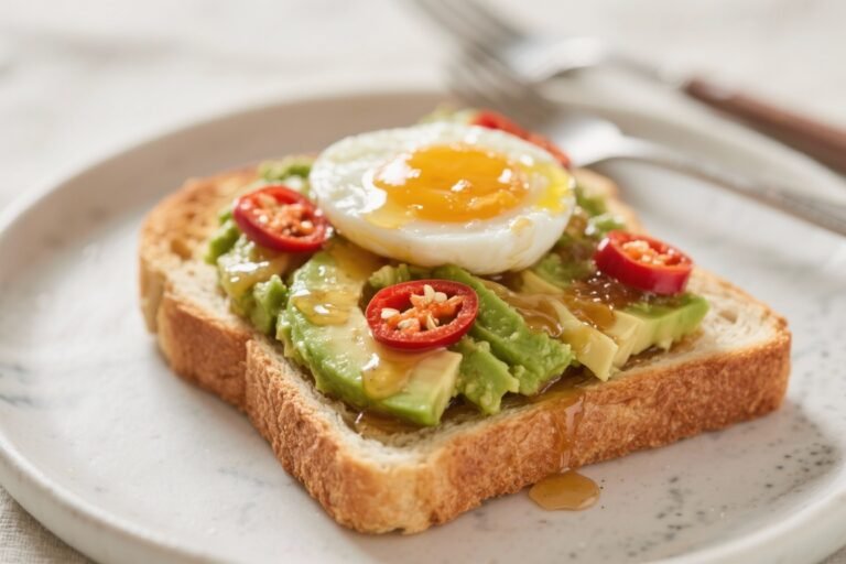 Morning Glow Toast with Chili Honey Avocado and Jammy Egg: The 7-Minute Breakfast That Eats Like Brunch