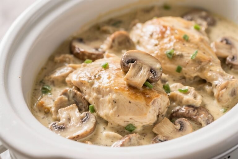 Creamy Mushroom Chicken Crockpot Recipe You’ll Brag About: Set It, Forget It, Devour It