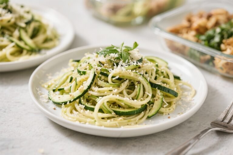 Garlic Parmesan Zucchini Noodle Meal Prep Recipes (Under 400 Calories): The Low-Carb Lunch You’ll Actually Crave