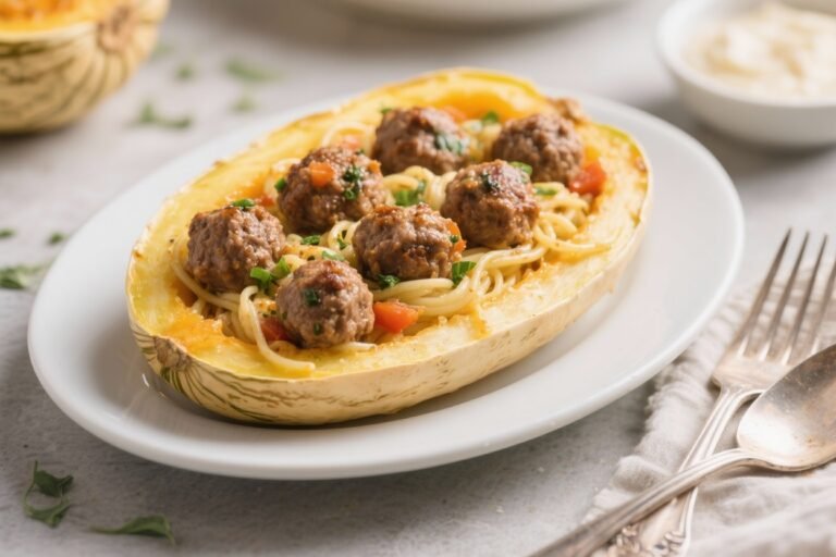 Low-Carb Spaghetti Squash with Turkey Meatballs That’ll Make You Forget Pasta Exists