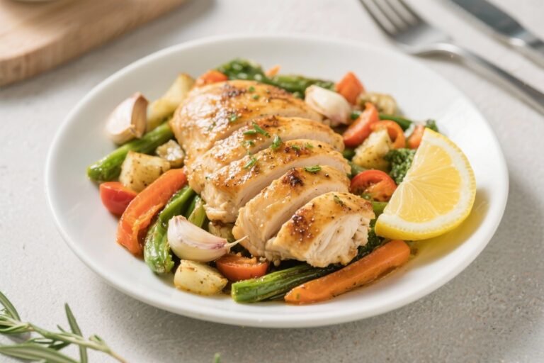 High Protein Lemon Garlic Chicken and Veggies: The 20-Minute Power Meal You’ll Actually Crave