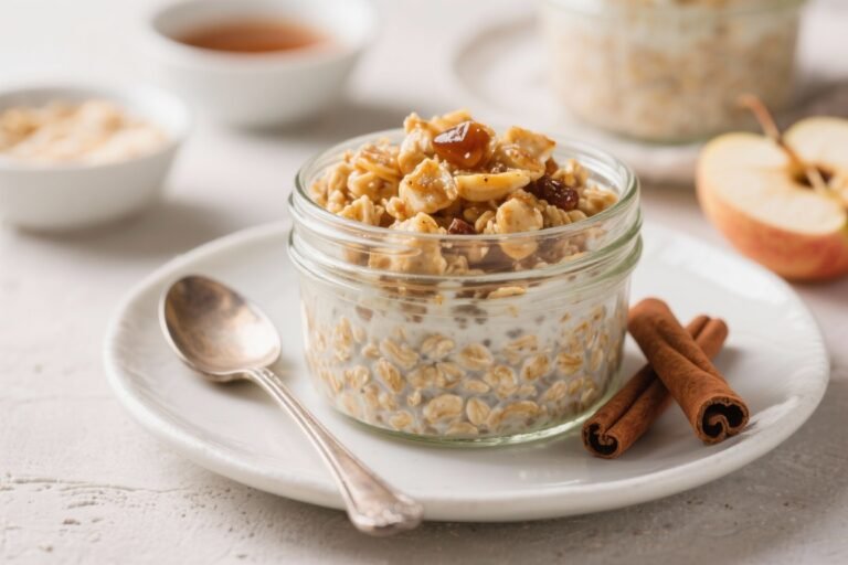 Apple Pie Overnight Oats with Cinnamon and Maple: The 2-Minute Breakfast That Tastes Like Dessert and Fuels Like a Power Meal