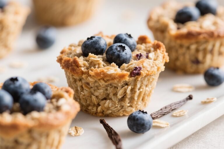 The Blueberry-Vanilla Power Bites You’ll Actually Crave: Baked Oatmeal Cups with Blueberries and Vanilla