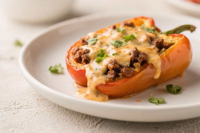 Creamy Taco Beef Stuffed Peppers – Comforting, Flavor-Packed, and Easy
