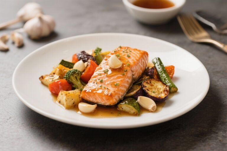 Honey Garlic Salmon With Roasted Veggies – Easy, Flavor-Packed Weeknight Dinner