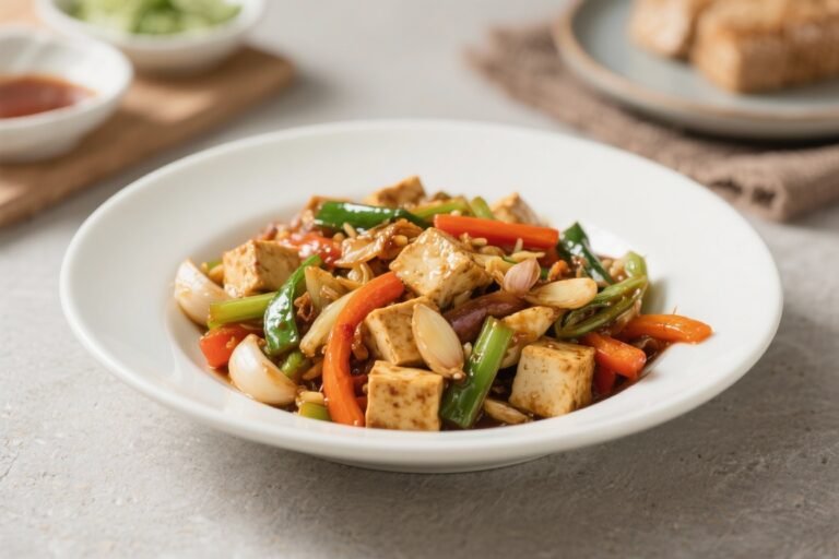 Vegetable Stir-Fry With Garlic Tofu – Quick, Fresh, and Full of Flavor