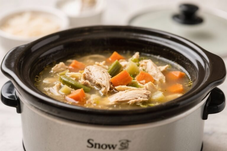 Slow Cooker Chicken and Vegetable Soup That Basically Cooks Itself (And Tastes Like a Hug)