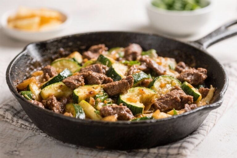 Low-Carb Beef Zucchini Skillet – A Weeknight Dinner You’ll Make on Repeat
