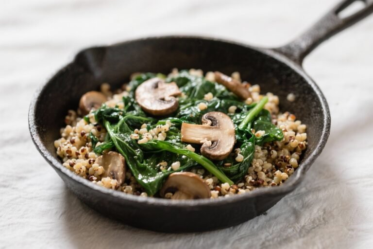 Spinach Mushroom Quinoa Skillet: The 20-Minute Power Bowl That Actually Tastes Like Dinner