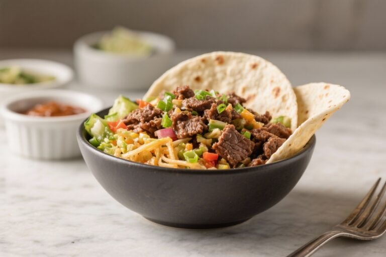Low-Carb Beef Burrito Bowl – A Satisfying, Flavor-Packed Meal