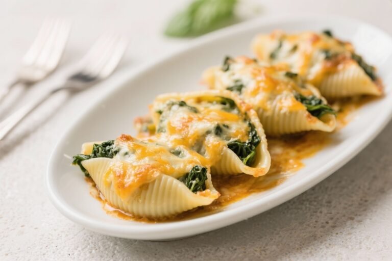 Cheesy Spinach Stuffed Shells – Cozy, Crowd-Pleasing Comfort