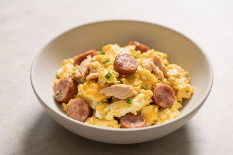 Chicken Sausage and Egg Scramble Bowls That Crush Mornings (And Meal Prep)