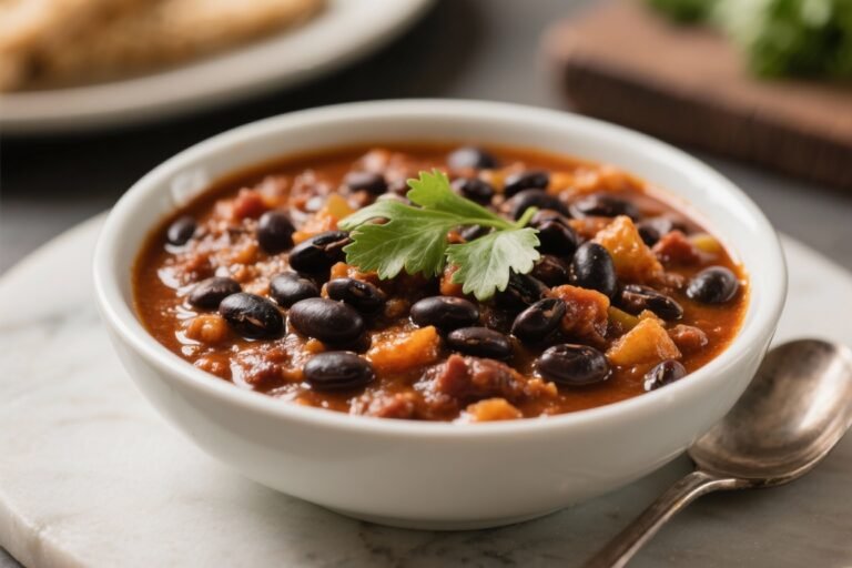 Protein-Packed Black Bean Chili – Hearty, Flavorful, and Easy