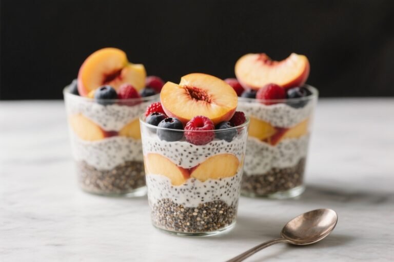 Peach Berry Chia Parfaits: The 5-Minute Breakfast That Looks Fancy and Hits Like a Power-Up