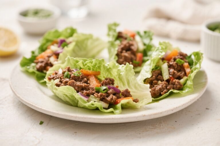 Keto Ground Beef Lettuce Wraps – Fast, Fresh, and Flavor-Packed