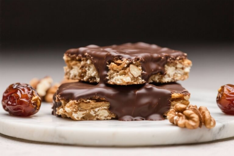 Chocolate-Dipped Walnut Date Bars: The No-Bake Power Snack You’ll Hide From Your Family