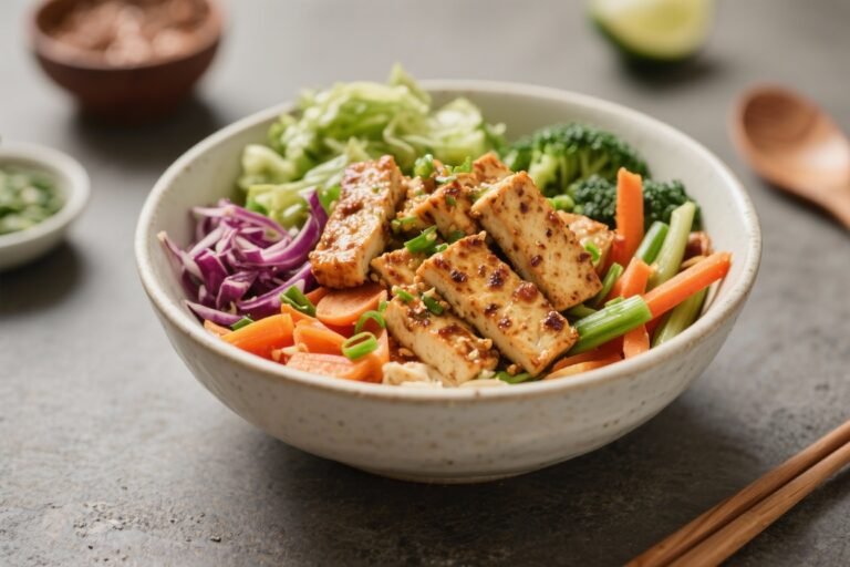 Tempeh & Veggie Protein Buddha Bowl – A Hearty, Balanced Meal