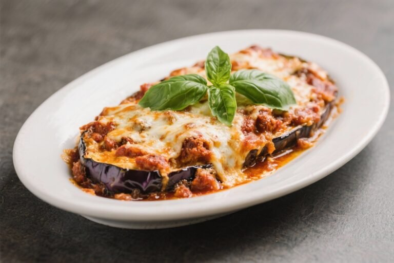 Eggplant Parmesan With Fresh Basil – Comforting, Crisp, and Bright