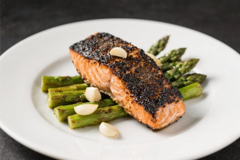 Blackened Salmon with Garlic Asparagus: The 20-Minute Power Dinner That Tastes Like a Weekend Flex
