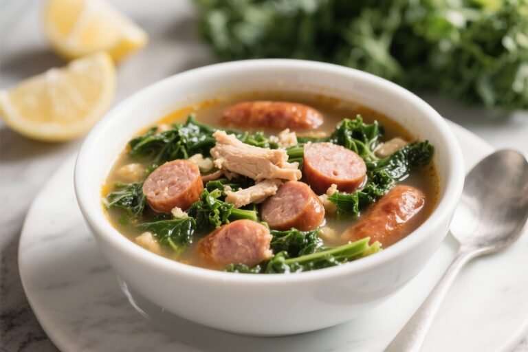 Chicken Sausage and Kale Soup That Tastes Like a Warm Hug (But With Muscles)
