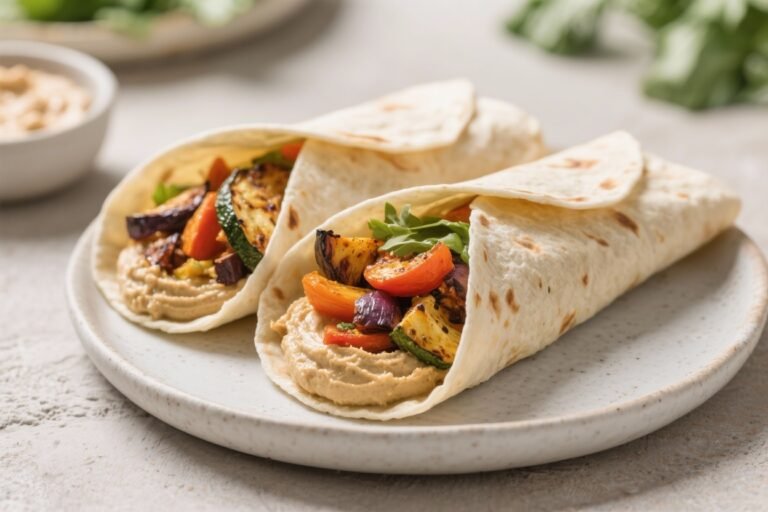 Roasted Veggie and Hummus Wraps – Simple, Fresh, and Satisfying
