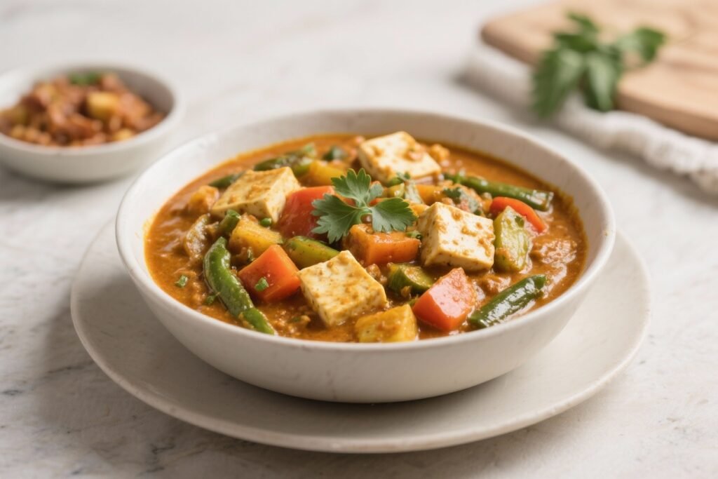 High Protein Paneer Veggie Curry A Comforting Weeknight Friendly 