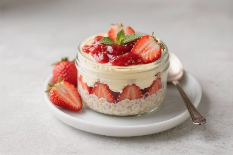 Strawberry Cheesecake Overnight Oats That Taste Like Dessert and Hustle Like Breakfast