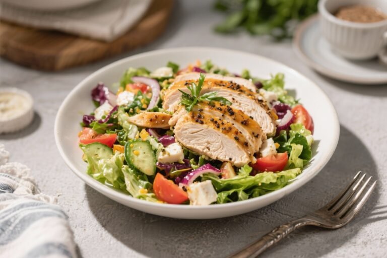 Greek Chicken Power Salad – A Fresh, Filling, and Flavor-Packed Meal
