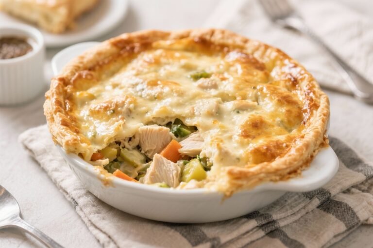 Creamy Chicken Pot Pie Casserole – Cozy, Family-Friendly Comfort