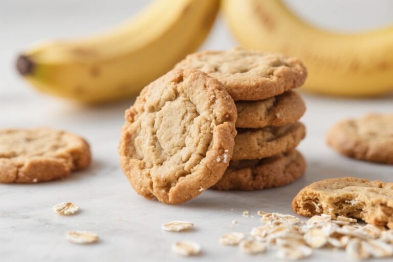 Peanut Butter Banana Oat Cookies That Taste Like Dessert and Flex Like a Protein Snack
