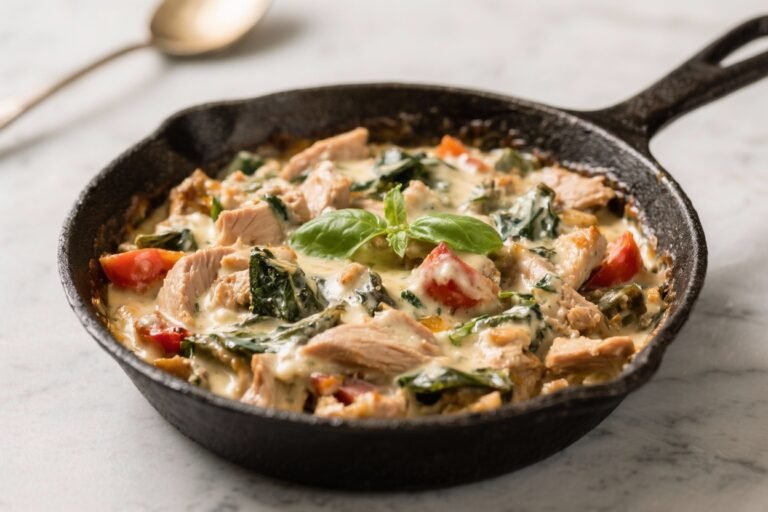 Creamy Tuscan Turkey Skillet – Comforting, Fast, and Flavor-Packed