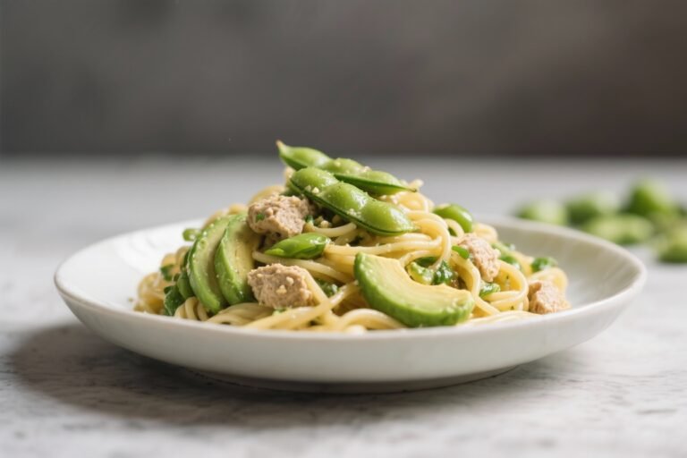 Edamame and Avocado Protein Pasta – Creamy, Bright, and Satisfying