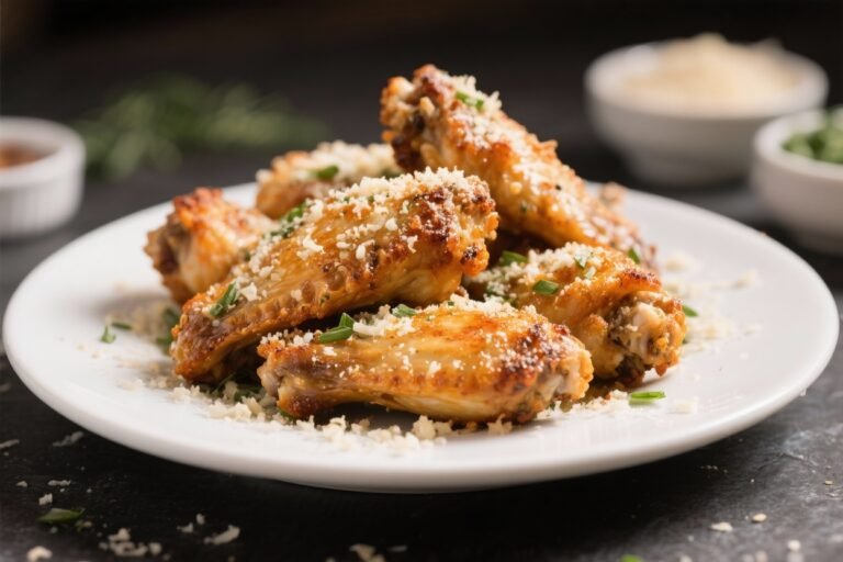 Baked Garlic Parmesan Chicken Wings – Crisp, Savory, and Easy