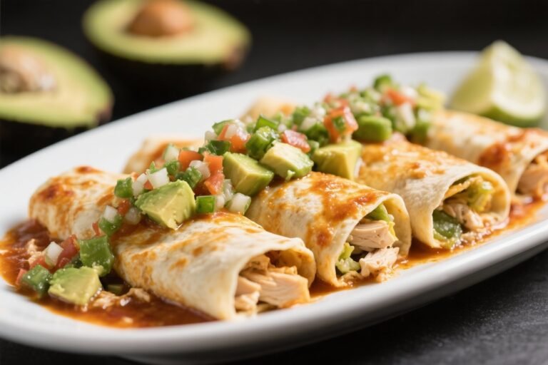 Healthy Chicken Enchiladas With Avocado Salsa – A Fresh, Flavorful Weeknight Dinner