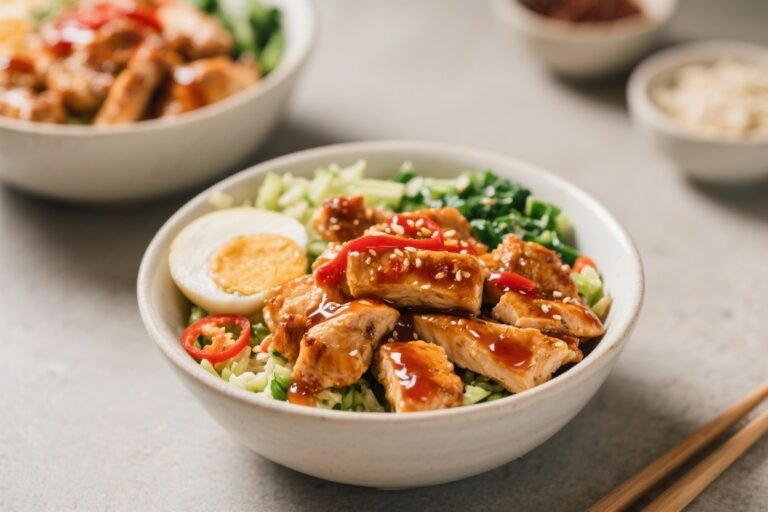 High Protein Sriracha Honey Chicken Bowls – Sweet, Spicy, and Satisfying