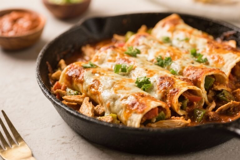 One-Pan Healthy Chicken Enchiladas – Easy, Flavorful, and Weeknight-Friendly