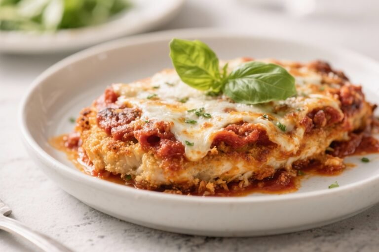 Baked Chicken Parmesan (Lightened Up) – Crispy, Comforting, and Easy