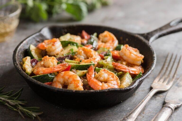 Healthy Low Calorie Mediterranean Shrimp Skillet – Bright, Fresh, and Ready Fast