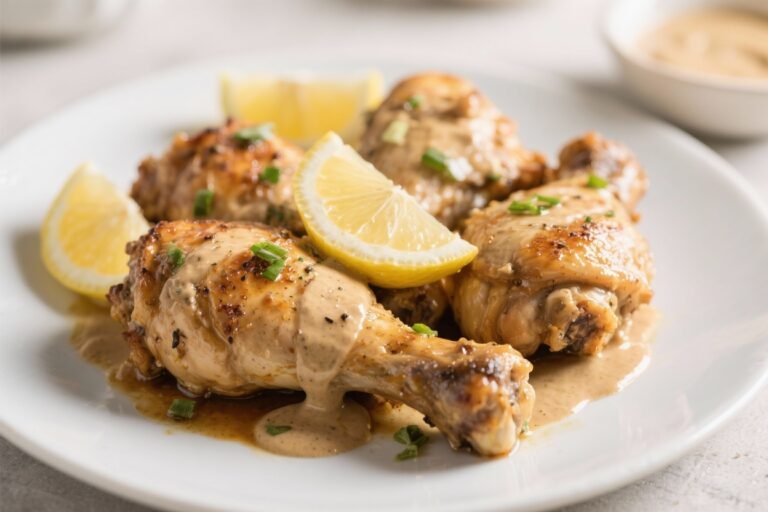 Lemon Tahini Chicken Thighs – Bright, Creamy, and Weeknight-Friendly