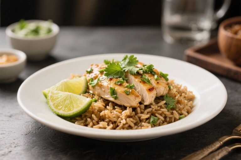 Cilantro Lime Chicken With Brown Rice – Bright, Fresh, and Weeknight-Friendly